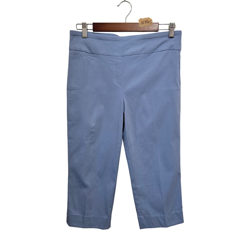 Ruby Rd Womens Light Blue Pull On Capri Pants Size 8 Cropped 89400 FD